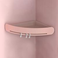 Badkamer bad rack muur gemonteerde Punch-gratis driehoek kunststof opslagplaats (rood)