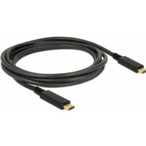 Delock 83668 USB 3.1 Gen 1 (5 Gbps) kabel Type-C naar Type-C 2 m PD 3 A E-Marker