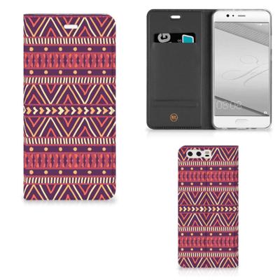 Huawei P10 Plus | Hoesje met Magneet | Aztec Paars