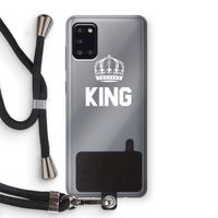 King zwart: Samsung Galaxy A31 Transparant Hoesje met koord
