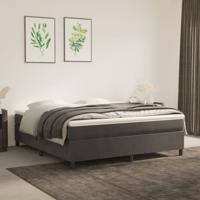 Boxspring bed 180x200 cm fluweel donkergrijs