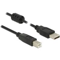 Delock USB-kabel USB 2.0 USB-A stekker, USB-B stekker 0.50 m Zwart 84894