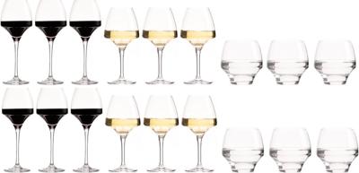 Chef & Sommelier Wijnglazenset Open Up (Rode wijnglazen & Witte wijnglazen & Waterglazen) - 18-delige set - 6 rode wijnglazen, 6 witte wijnglazen en 6 waterglazen