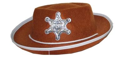 Sheriff hoed kind bruin 50 cm