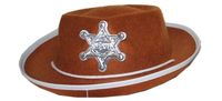 Sheriff hoed kind bruin 50 cm