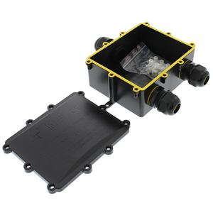 Lasdoos XL 3-voudig IP68 waterdicht kabelverbinder zwart 10-14mm kabel