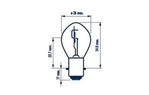 Gloeilamp, verstraler, Gloeilamp, koplamp NARVA, Spanning (Volt)12V