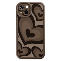 iPhone 15 siliconen case - Hart bruin