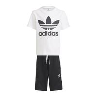 adidas Originals unisex Adicolor T-shirt + short wit/zwart - thumbnail