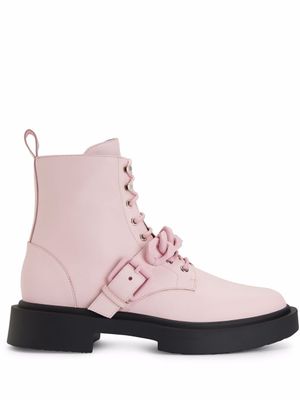 Giuseppe Zanotti bottines Adric à détail de chaîne - Rose