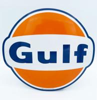 Gulf Emaille Bord 30 x 33 cm - Officieel Gelicenseerd Bennies Fifties