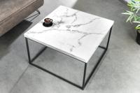 Moderne salontafel ARCHITECTURE 60cm wit marmeren design metalen frame - 44762
