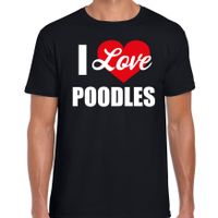 I love Poodles honden Poedel t-shirt zwart voor heren