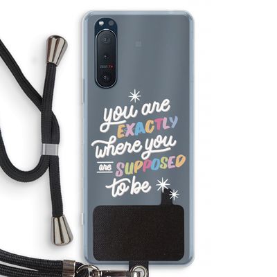 Right Place: Sony Xperia 5 II Transparant Hoesje met koord