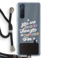 Right Place: Sony Xperia 5 II Transparant Hoesje met koord