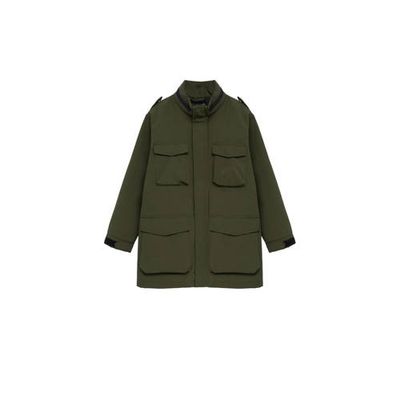 Mango Kids tussenjas kaki groen