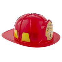 Funny Fashion rode brandweerhelm - voor volwassenen - Carnaval verkleed hoeden - kunststof