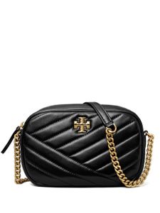 Tory Burch sac porté épaule matelassé à plaque logo - Noir