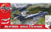 Airfix A50185 Mig 17F Fresco Douglas A-4B Skyhawk Dogfight Double Bouwpakket Schaal 1:72