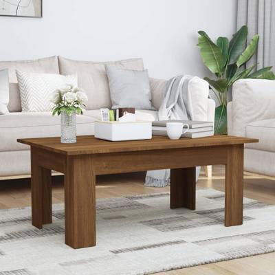Salontafel 100x60x42 cm bewerkt hout bruin eikenkleur