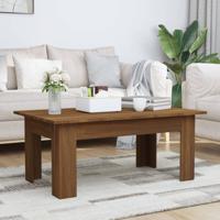 Salontafel 100x60x42 cm bewerkt hout bruin eikenkleur