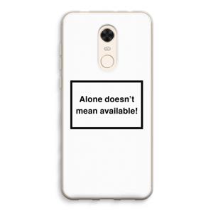 Alone: Xiaomi Redmi 5 Transparant Hoesje