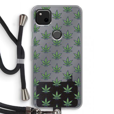 Weed: Pixel 4a Transparant Hoesje met koord