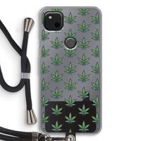 Weed: Pixel 4a Transparant Hoesje met koord