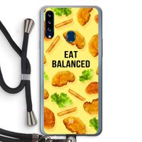 Eat Balanced: Samsung Galaxy A20s Transparant Hoesje met koord