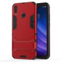 Schokbestendige PC + TPU Case voor Huawei Y9 (2019) / genieten van 9 Plus met Holder(Red)