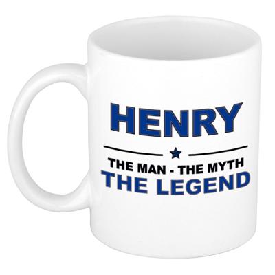Henry cadeau mok - man myth legend - naam koffiemok - 300 ml - collega - vaderdag Henry cadeau mok - man myth legend - naam koffiemok - 300 ml - collega - vaderdag