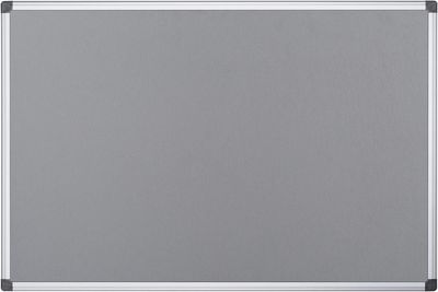 Q-CONNECT textielbord met aluminium frame 60 x 45 cm grijs