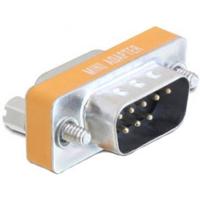 Delock 65255 VGA Adapter [1x D-sub stekker 9-polig - 1x D-sub bus 9-polig] Zilver, Geel