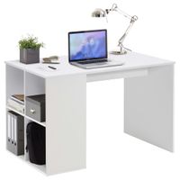 FMD Bureau met zijschappen 117x72,9x73,5 cm wit - thumbnail