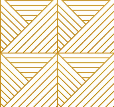Gouden geometrische lijnen behang woonkamer