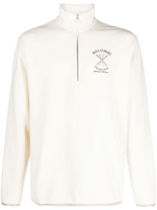 Brunello Cucinelli sweat brodé à col roulé - Blanc