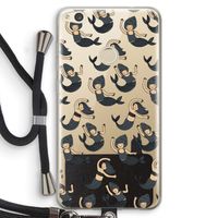 Zeemeermin: Huawei Ascend P8 Lite (2017) Transparant Hoesje met koord