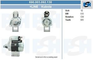Starter Kubota 0.8 kw 690003092130
