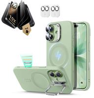 iPhone 17 Bundle Cloud Soft Magnetic Case (Stash Stand) and Armorite Pro Privacy Screen Protector - Sage Green