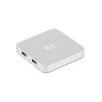 i-tec Metal U3HUBMETAL4 interface hub USB 3.2 Gen 1 (3.1 Gen 1) Type-A 5000 Mbit/s Zilver - thumbnail