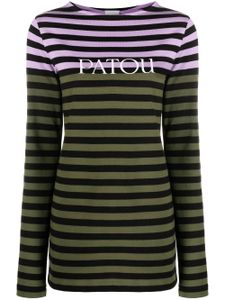 Patou t-shirt rayé à manches longues - Vert