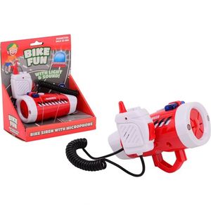 Johntoy Bike fun sirene/zwaailicht brandweer met microfoon
