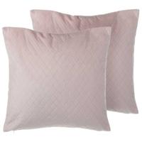 Beliani - PASQUE - Sierkussen set van 2 - Roze - 45 x 45 cm - Fluweel - thumbnail