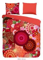 HIP Dekbedovertrek "mandala's en bloemen" - Rood - (140x200/220 cm) - Katoen Satijn