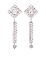 Alessandra Rich boucles d'oreilles pendantes serties de cristaux - Argent