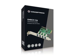 Conceptronic EMRICK U34, 4-Port-USB-3.0 PCI-Express-Karte PCI Express kaart PCIe