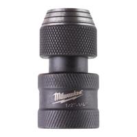 Milwaukee SchockWave™ Krachtdop Adapter ½" Vierkant - ¼" Zeskant - 4932471828