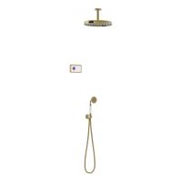 Regendouche set electronisch Tres Shower Technology Classic | Inbouw | Thermostaatkraan | 2-weg | Vintage | Messing oud - thumbnail