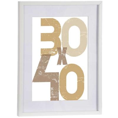 Houten fotolijst - wit - 40 x 50 cm - fotolijstje - met passe-partout - decoratie