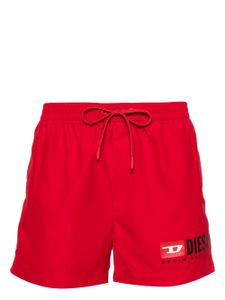 Diesel short de bain à taille ajustable - Rouge